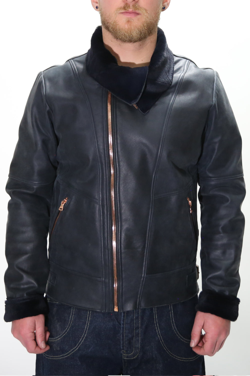 80s JHONATHAN A LOGAN スウェードレザーデザインコート MENS – JAL